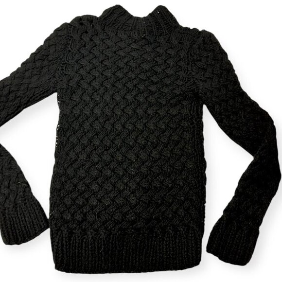 Prada Black Chunky Cardigan Jacket, Front‎ Zip, Size 46 italy - Picture 7 of 14